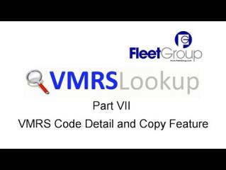 VMRS Lookup Part VII - Code Key Detail and Copy Feature