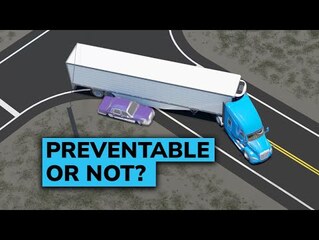 Truck driver gets blindsided by an impatient driver. Was this accident preventable?